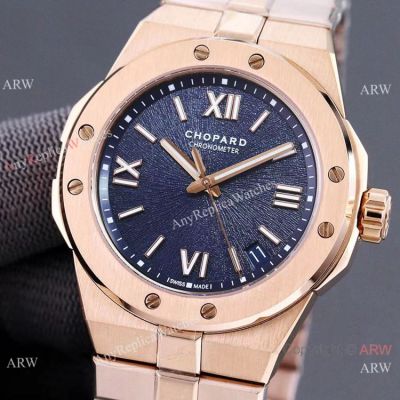 Swiss Replica Chopard Alpine Eagle Men Watch 41mm Blue Dial Rose Gold